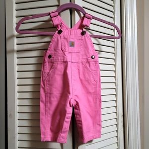 NWT Size 3 Month Pink Carhart Overalls